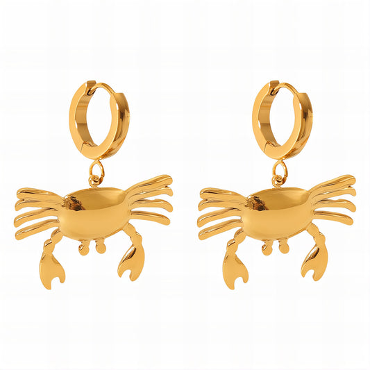 Crab Huggie Earrings.