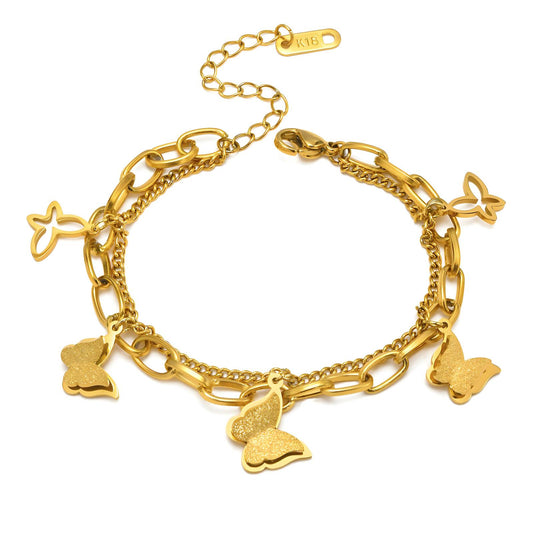 Valeria Gold Butterflies Bracelet.