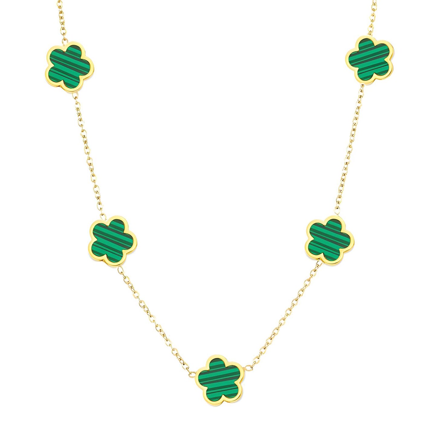 Lucy Green Clover Necklace