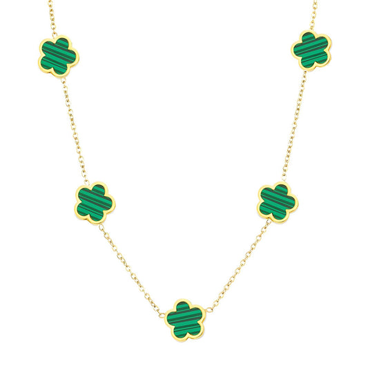 Lucy Green Clover Necklace