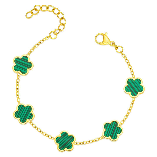 Lucy Green Clover Bracelet.