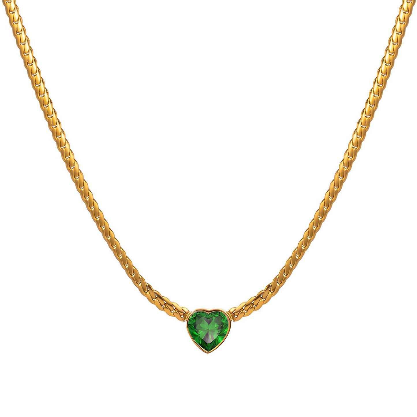 Emerald Heart Necklace