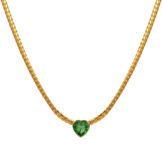 Emerald Heart Necklace