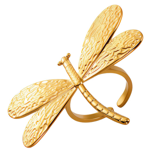 Dragonfly Gold Ring