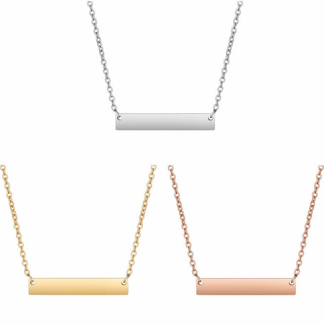 Always Close Personalized Bar Necklace