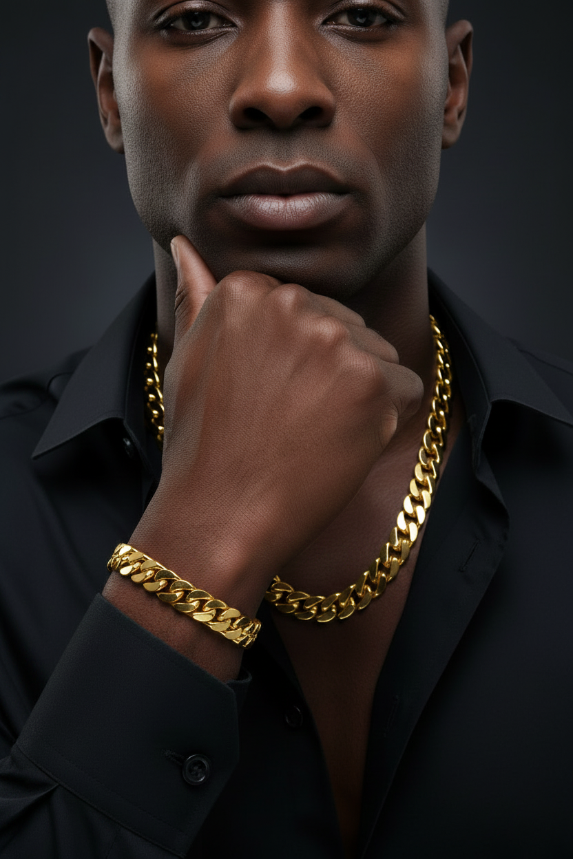 Kingston Gold Cuban Link Necklace – 18K Gold-Plated Tarnish-Free | Hypoallergenic | Everyday Luxury | Gift-Ready Packaging