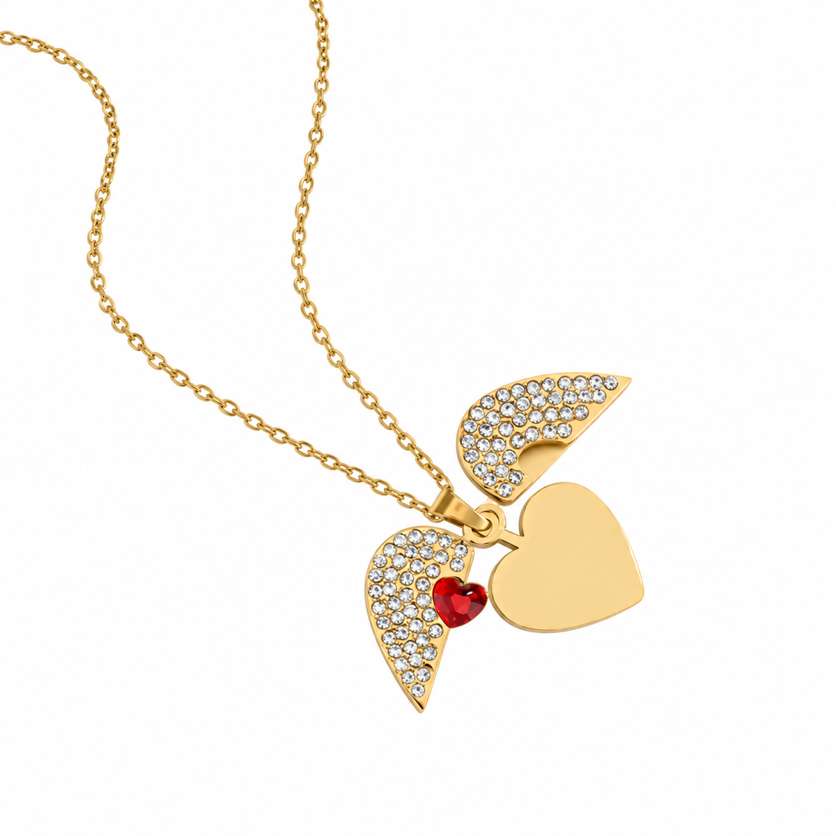 Coralie Personalised Sparkling Heart Locket Necklace