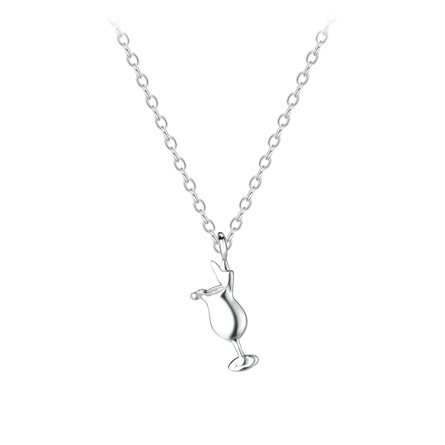Sabine Cocktail Glass Necklace – S925 Sterling Silver
