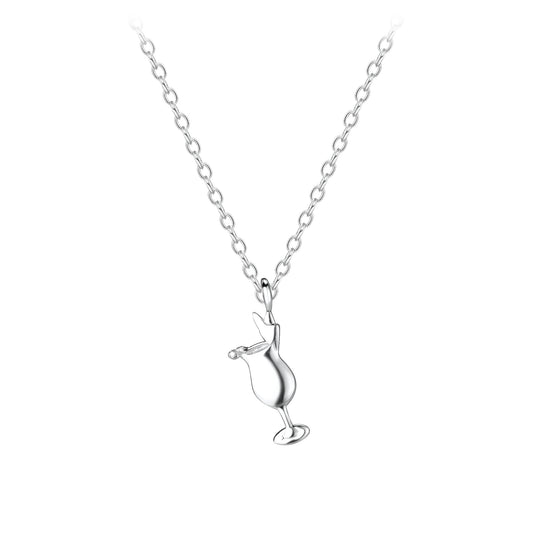Sabine Cocktail Glass Necklace – S925 Sterling Silver