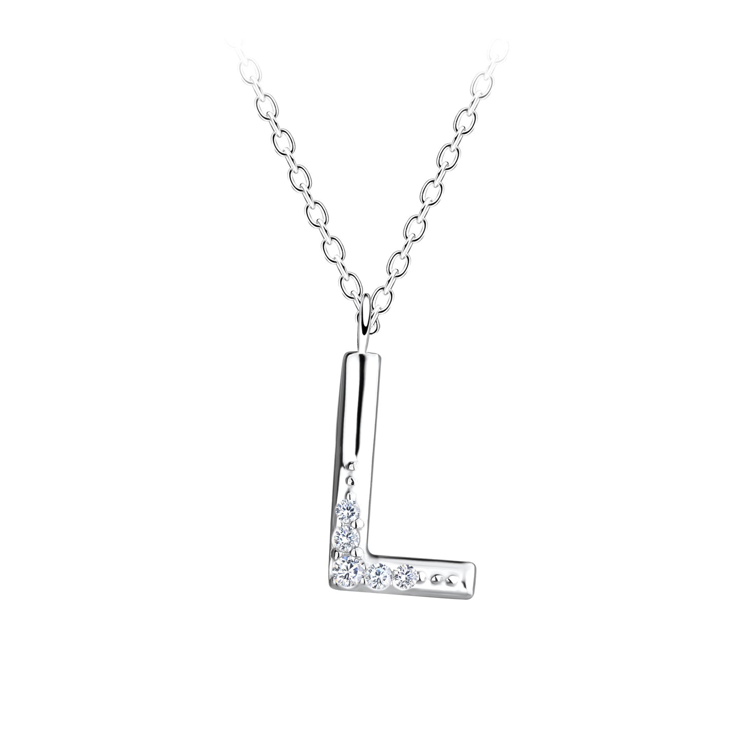L Initial Necklace – S925 Sterling Silver
