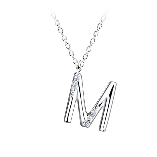 M Initial Necklace – S925 Sterling Silver
