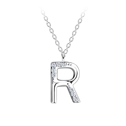 R Initial Necklace – S925 Sterling Silver