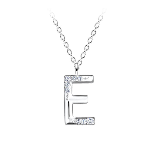E Initial Necklace – S925 Sterling Silver