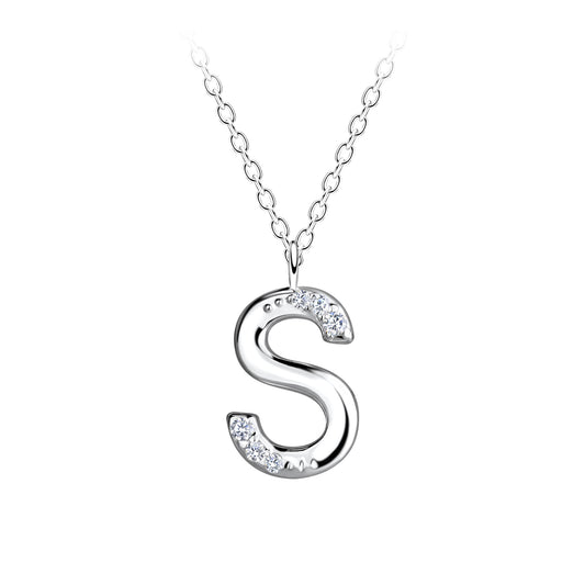S Initial Necklace – S925 Sterling Silver