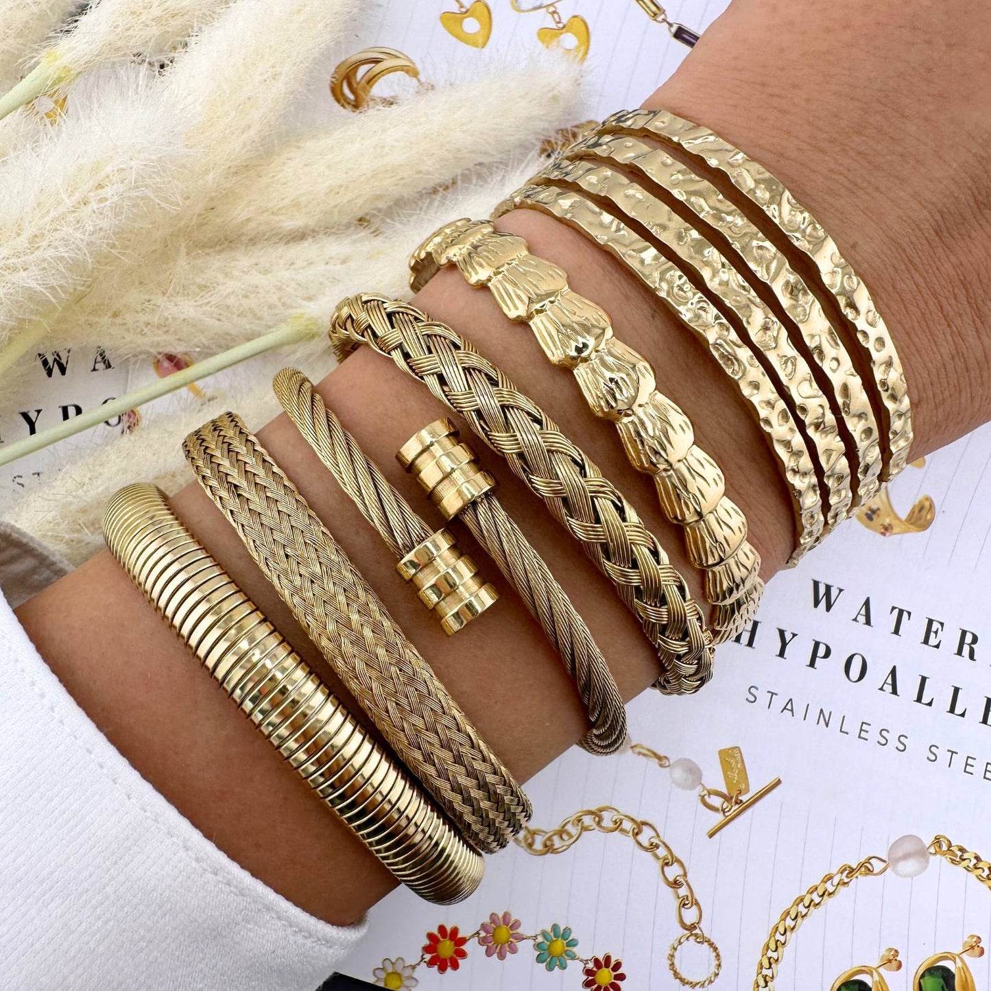 Vivienne Twisted Cable Cuff Bracelet – 18K Gold-Plated