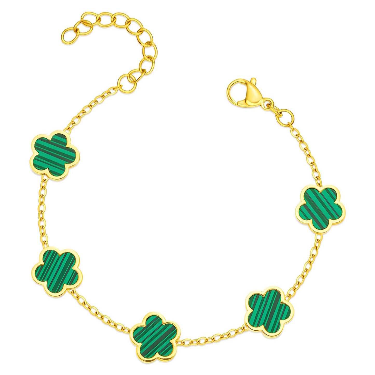 Lucy Green Clover Bracelet.
