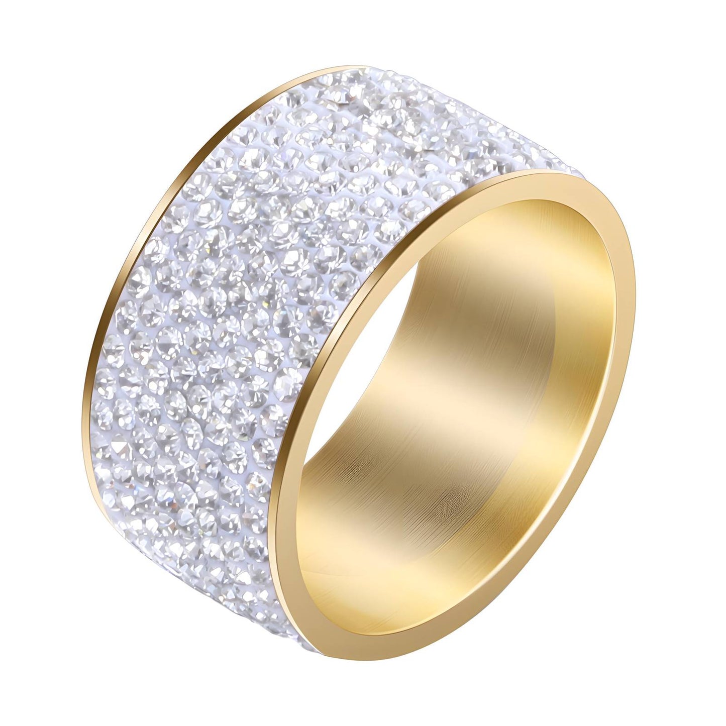 Elodie Pavé Statement Ring – 18K Gold-Plated