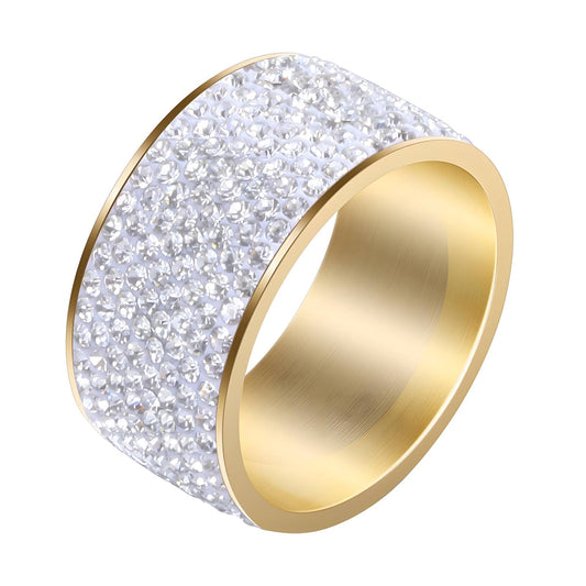Elodie Pavé Statement Ring – 18K Gold-Plated