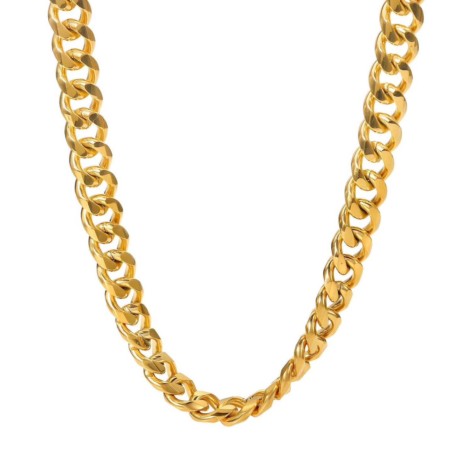 Sabine Bold Curb Chain Necklace – 18K Gold-Plated