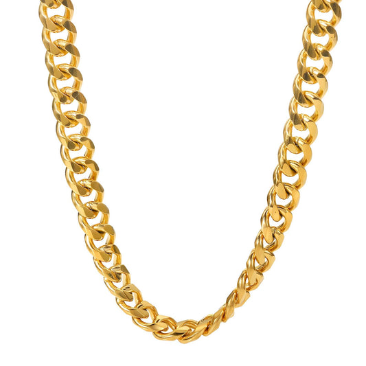Sabine Bold Curb Chain Necklace – 18K Gold-Plated