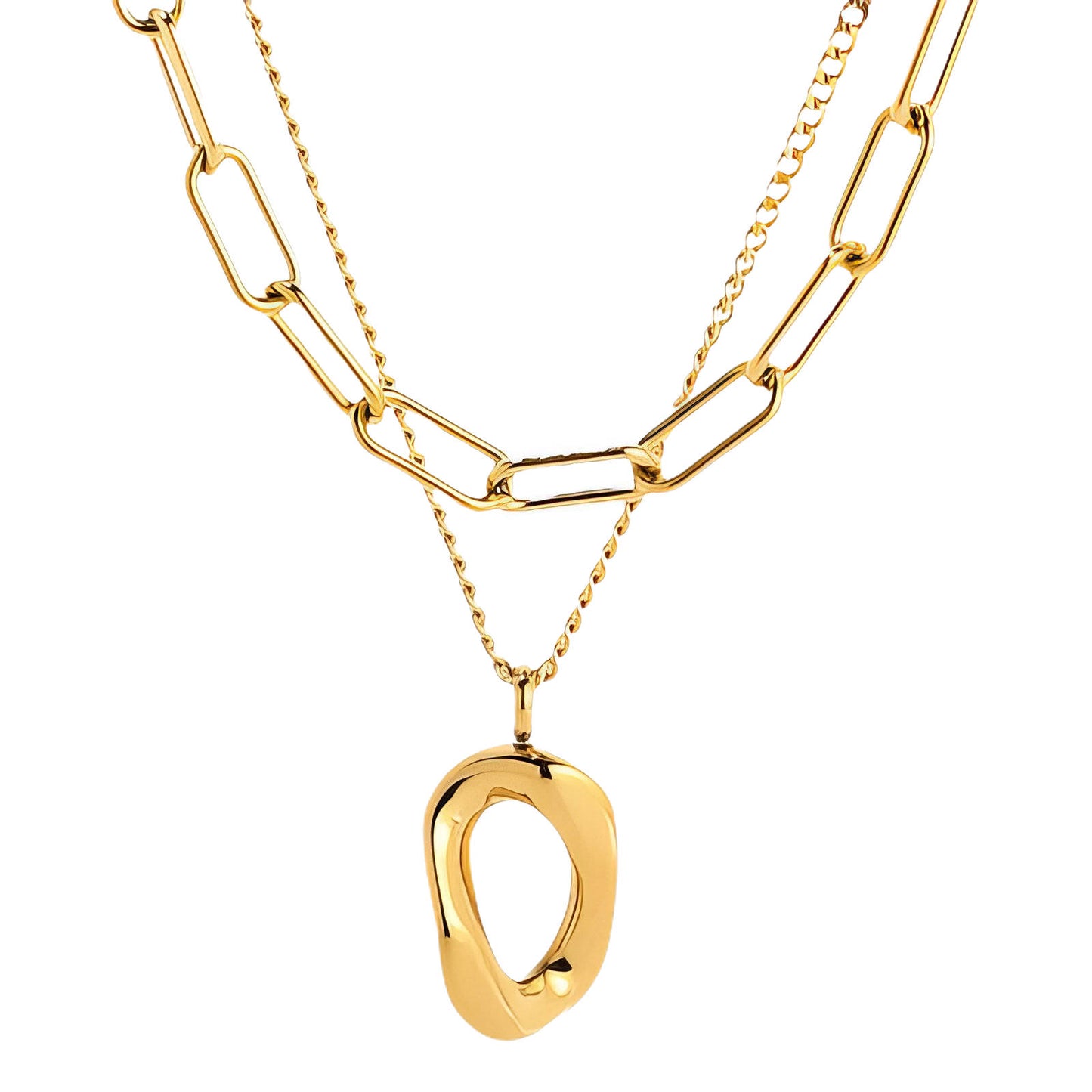 Selene Layered Gold Necklace – 18K Gold-Plated  Tarnish-Free | Hypoallergenic | Layered Design | Gift-Ready Packaging