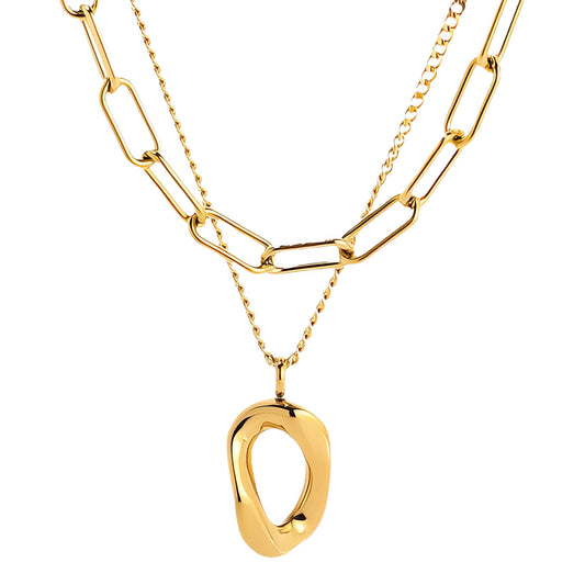 Selene Layered Gold Necklace – 18K Gold-Plated  Tarnish-Free | Hypoallergenic | Layered Design | Gift-Ready Packaging