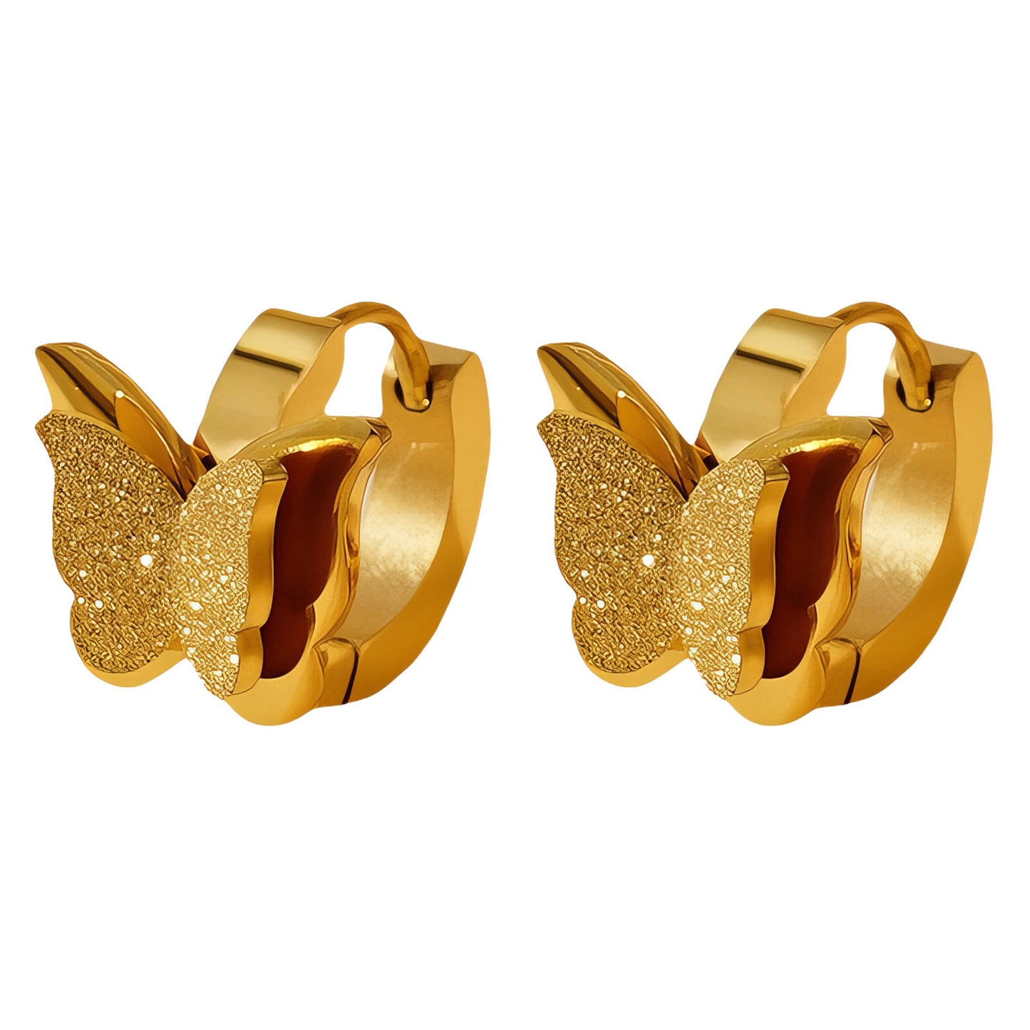 Valeria Gold Butterfly Earrings.