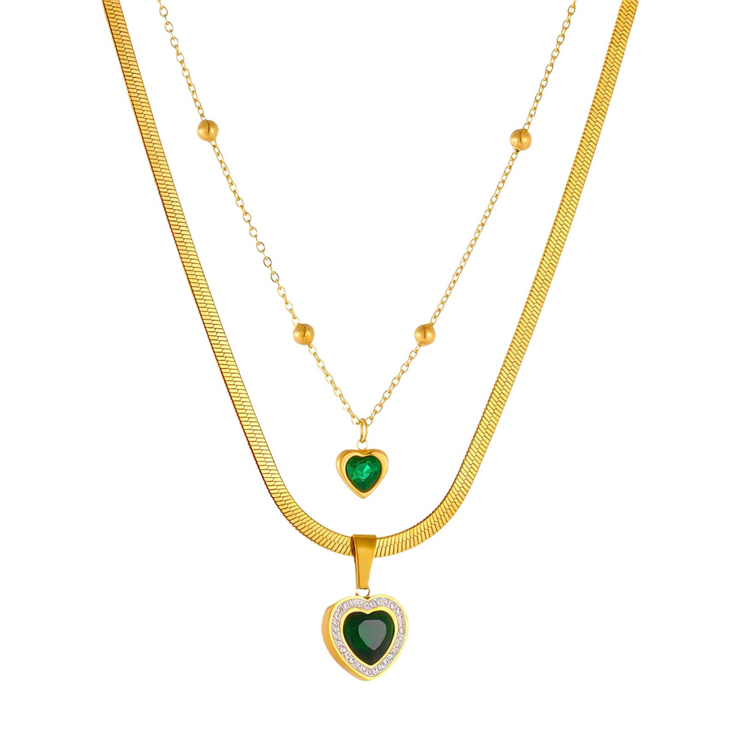Emerald | Luxe | Heart Necklace