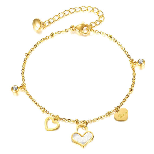 Sorelle Love Charm Bracelet – 18K Gold-Plated