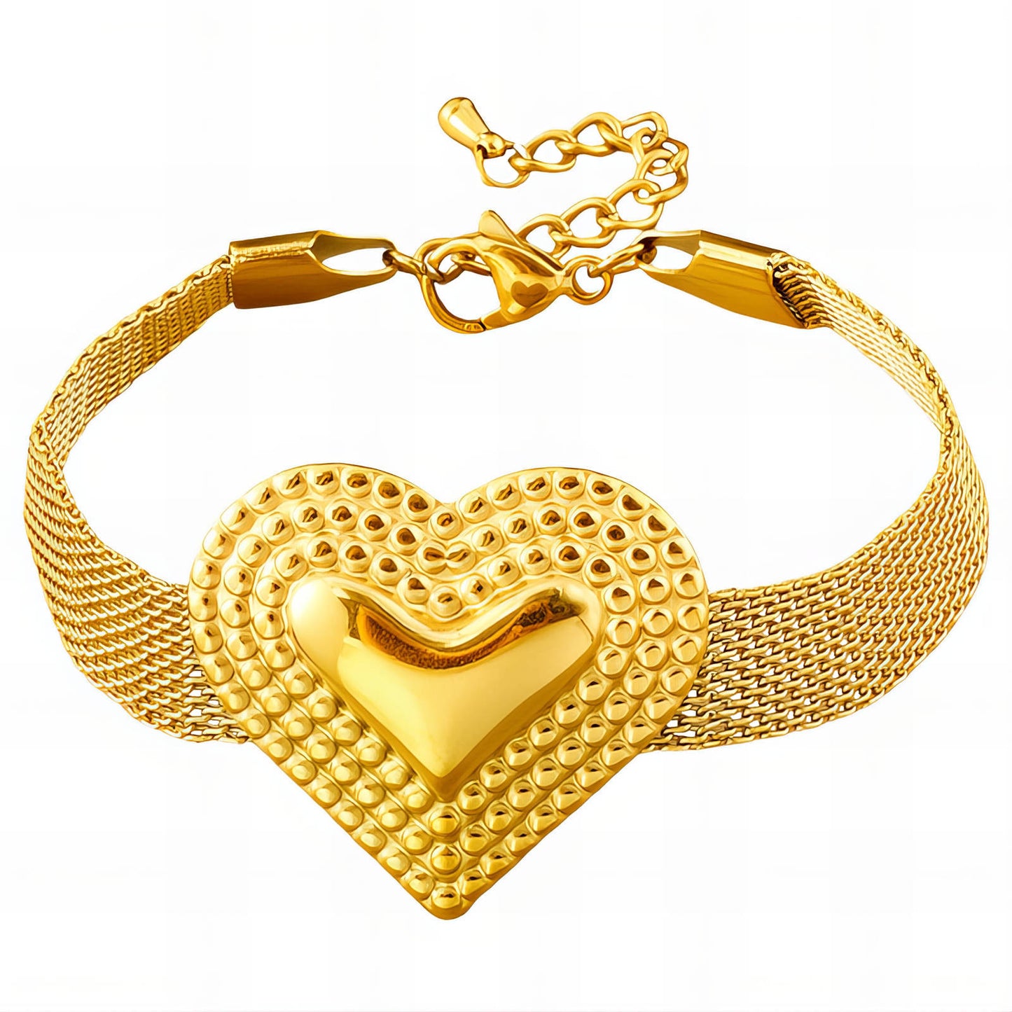 Amora Heart Gold Bracelet – 18K Gold-Plated