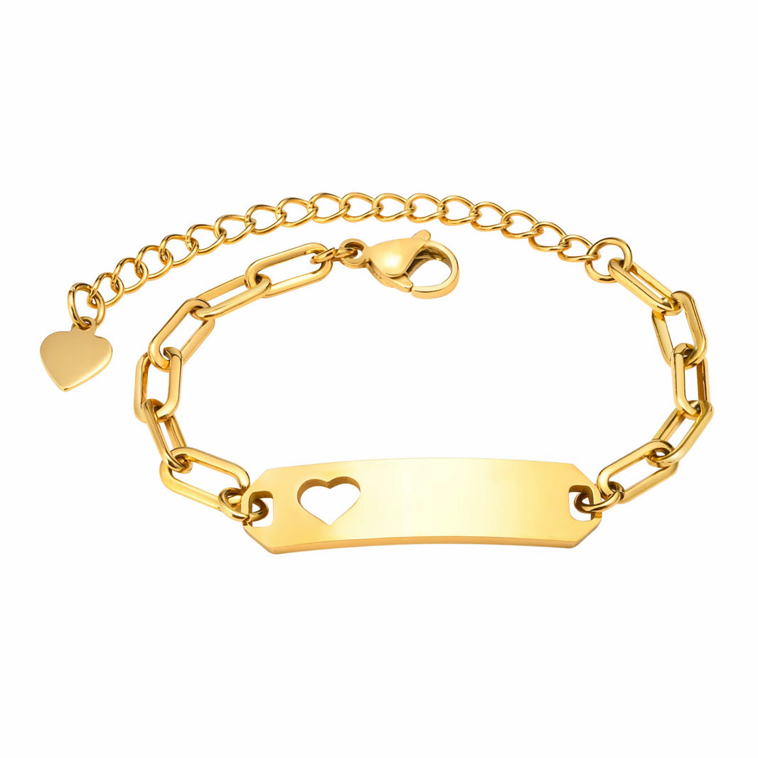 Amity Personalised Heart Cutout Bracelet