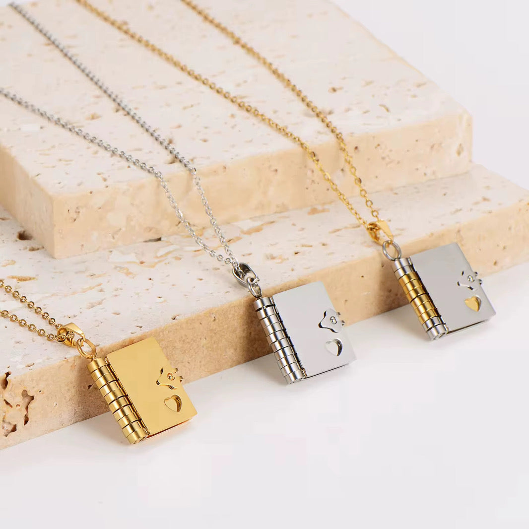 Our Story Personalized Mini Book Necklace

Custom Text or Photo Engraving | Opening Book Design | Gift-Ready Packaging