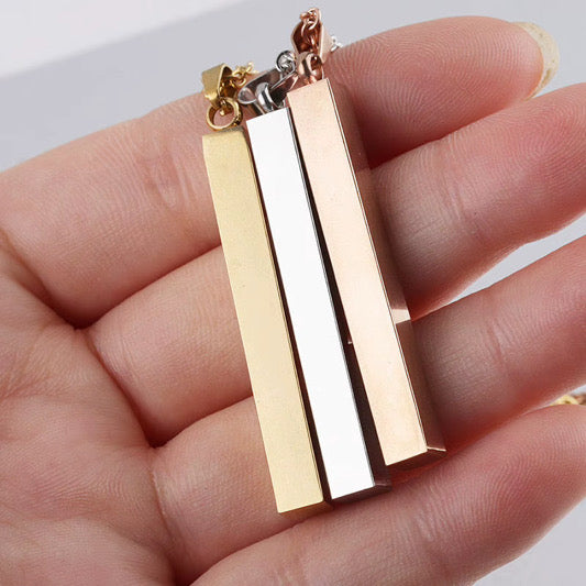 Arden Personalised Vertical Bar Necklace