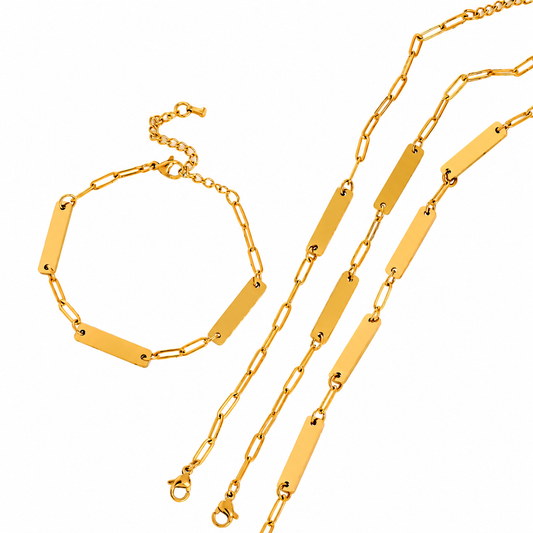Alba Personalised Paperclip Station Bracelet