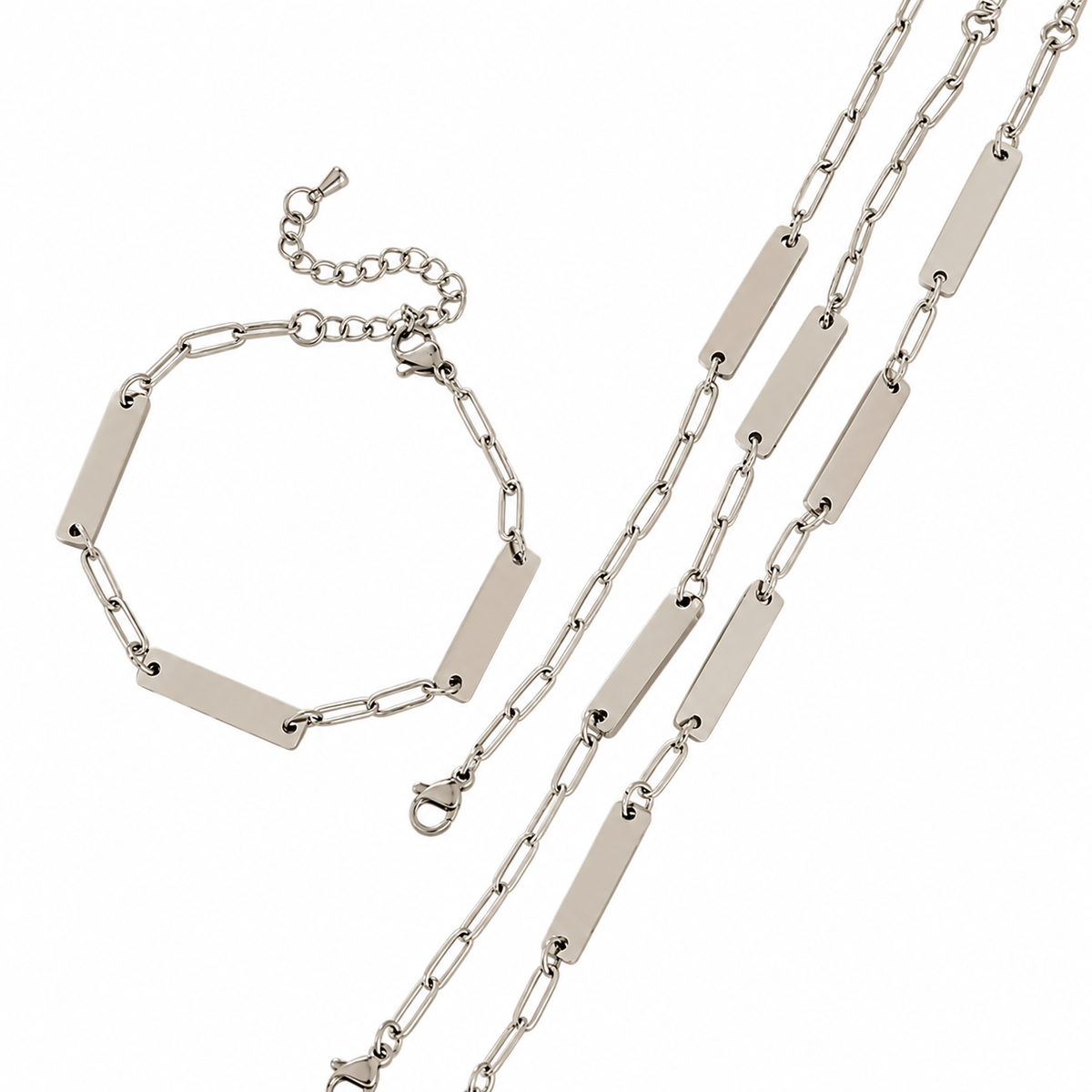 Alba Personalised Paperclip Station Bracelet