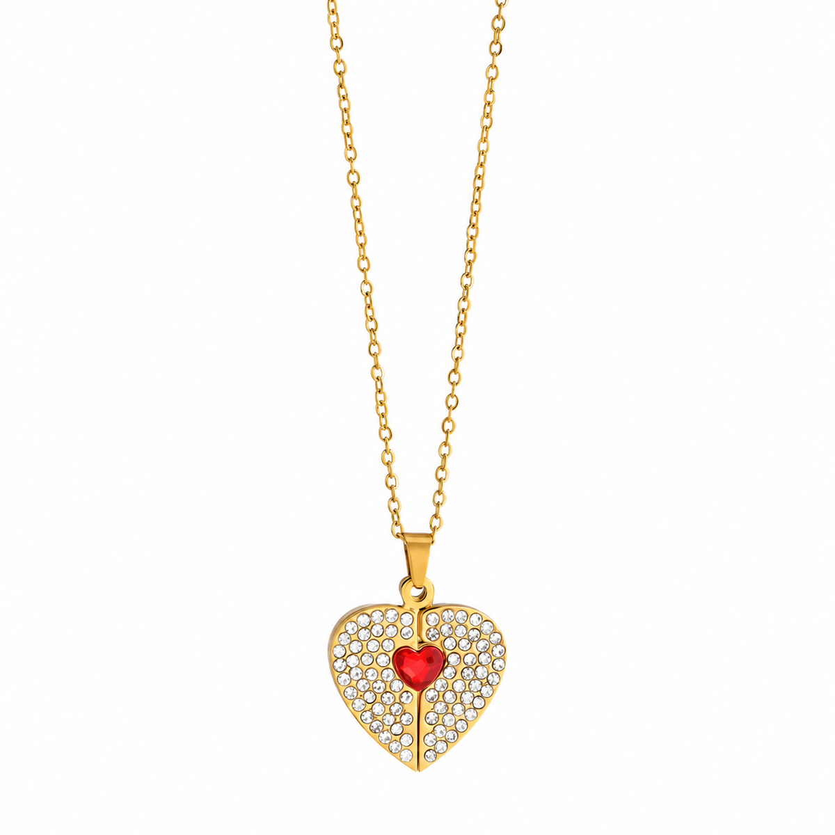 Coralie Personalised Sparkling Heart Locket Necklace