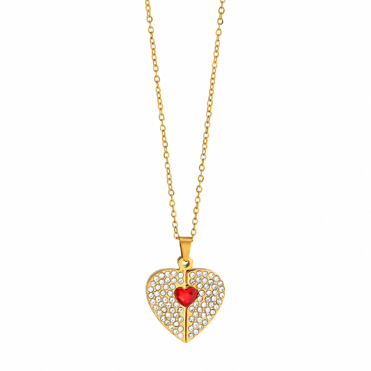 Coralie Personalised Sparkling Heart Locket Necklace