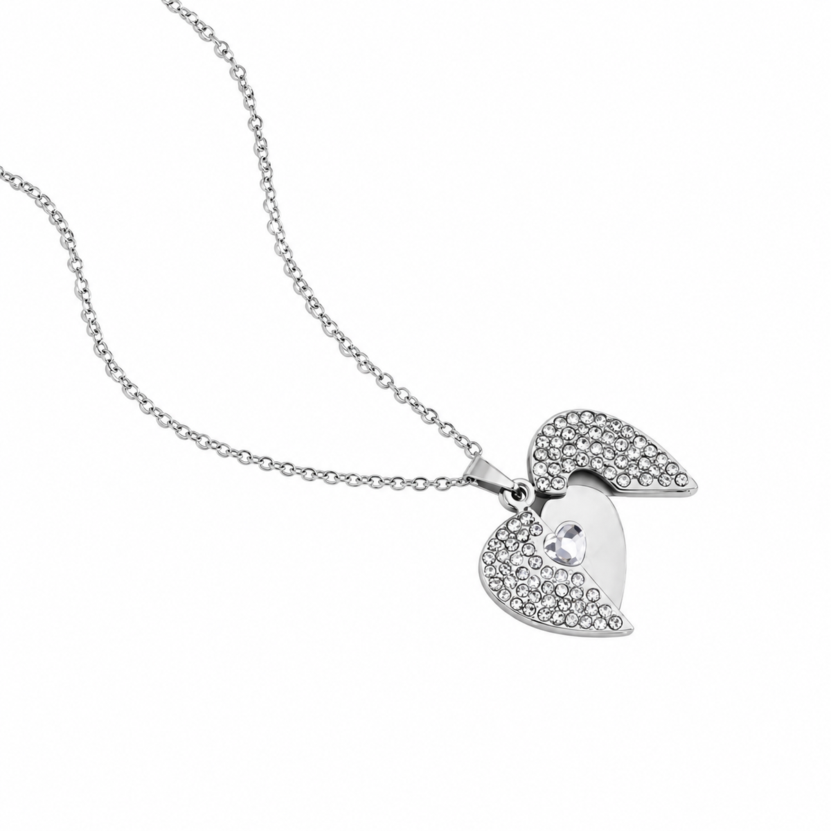 Coralie Personalised Sparkling Heart Locket Necklace