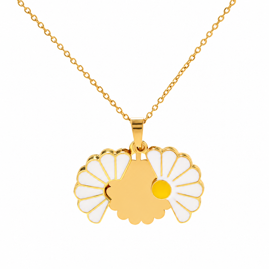 Daisy Personalised Opening Flower Necklace