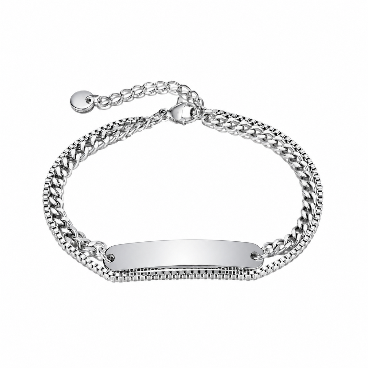 Ellis Personalised Double Chain Bracelet