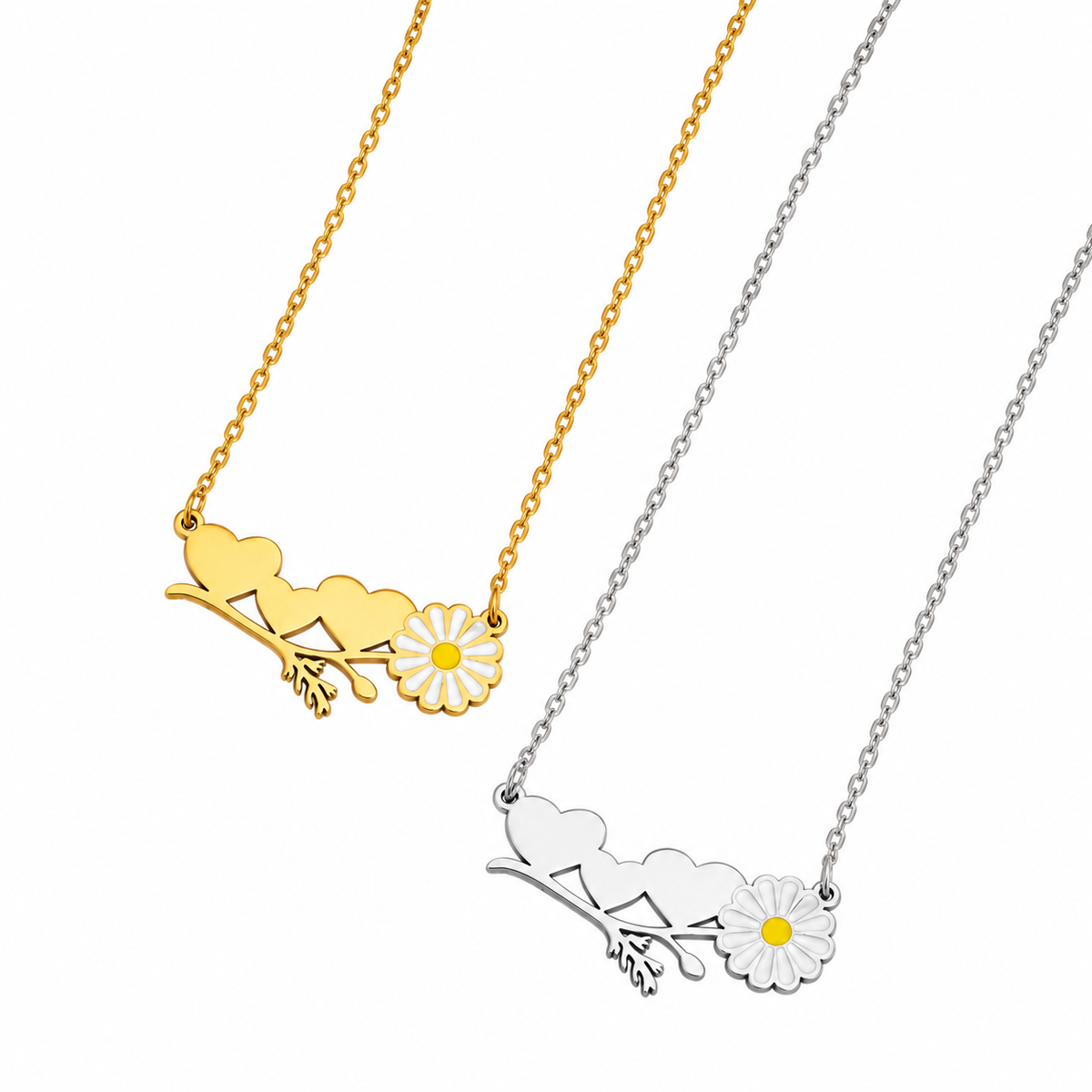 Posie Hearts & Daisy Necklace