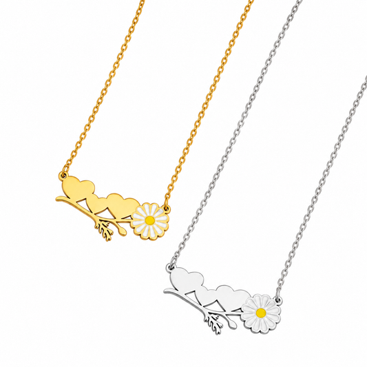 Posie Hearts & Daisy Necklace